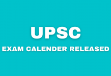 UPSC Exam Calendar Exam Dates
