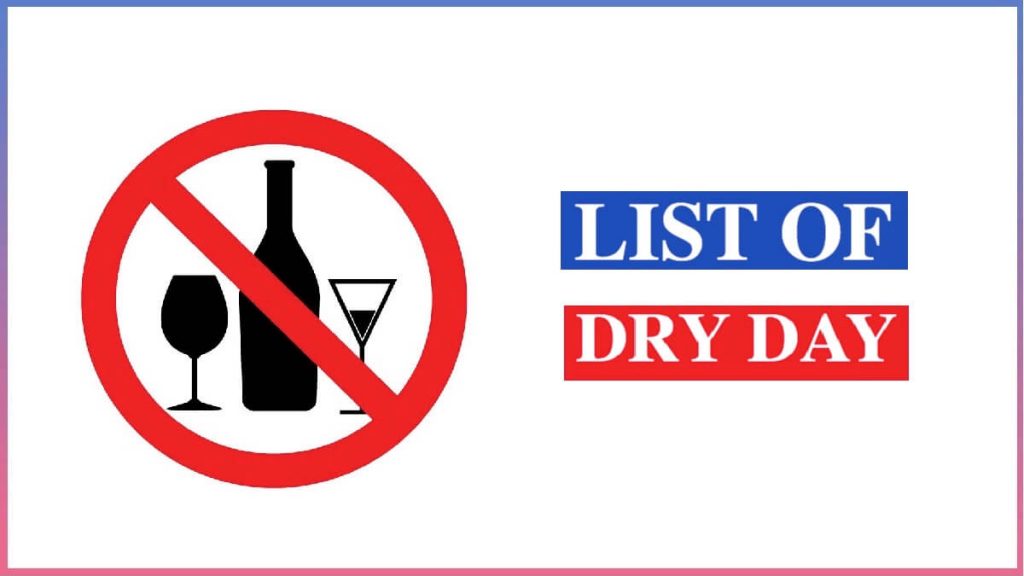 List of Dry Days in India