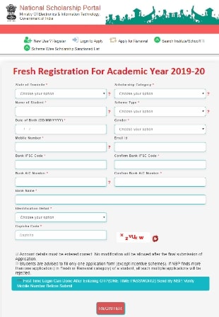 National Scholarship Registration