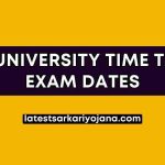 All University Time Table Exam Dates