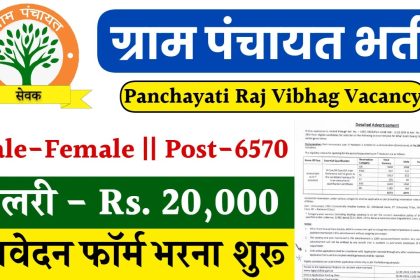 Panchayati Raj Vibhag Vacancy Bharti