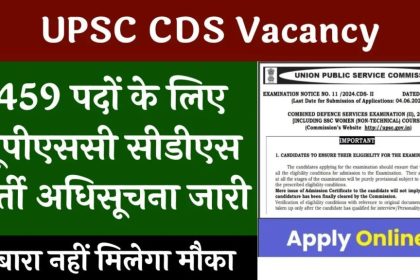 UPSC CDS Vacancy Apply Online