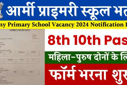 Army Primary School Vacancy