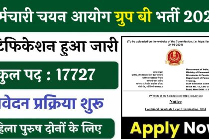 SSC CGL Group B Bharti Apply Online