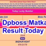 DpBOSS kalyan Satta Matka Result Today