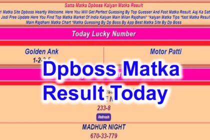 DpBOSS kalyan Satta Matka Result Today