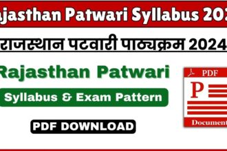 rajasthan patwari syllabus pdf