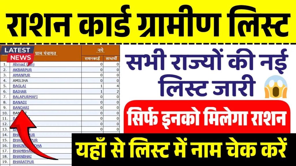 Ration Card Gramin List