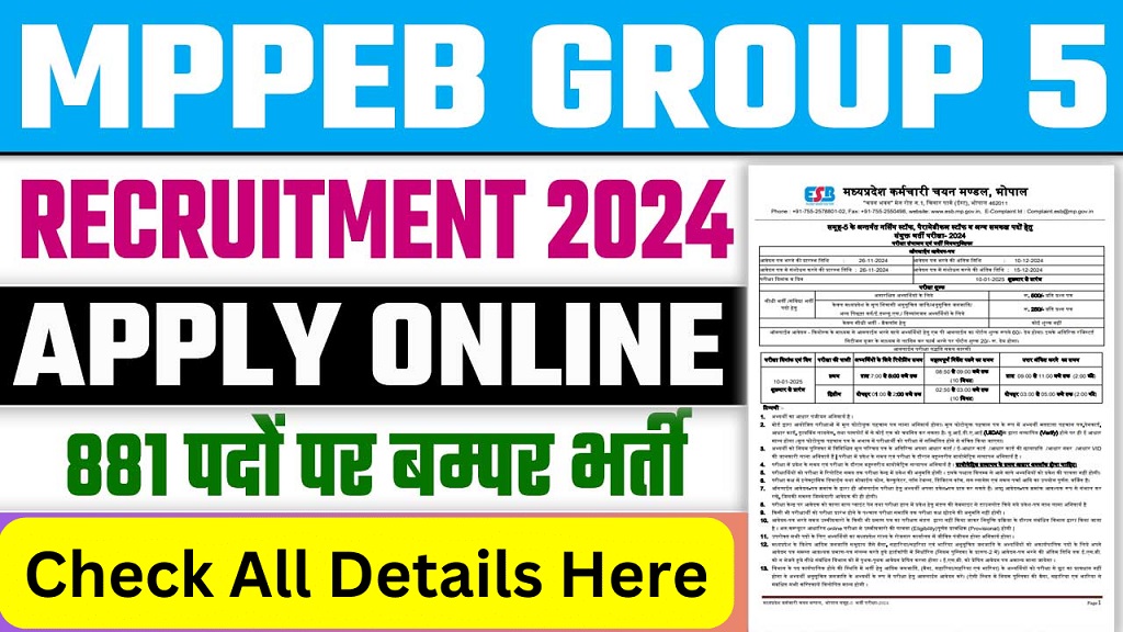 MPESB Group 5 Recruitment Online Apply