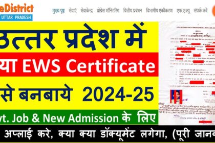 UP EWS Certificate Apply Online