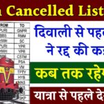 Train Cancelled List