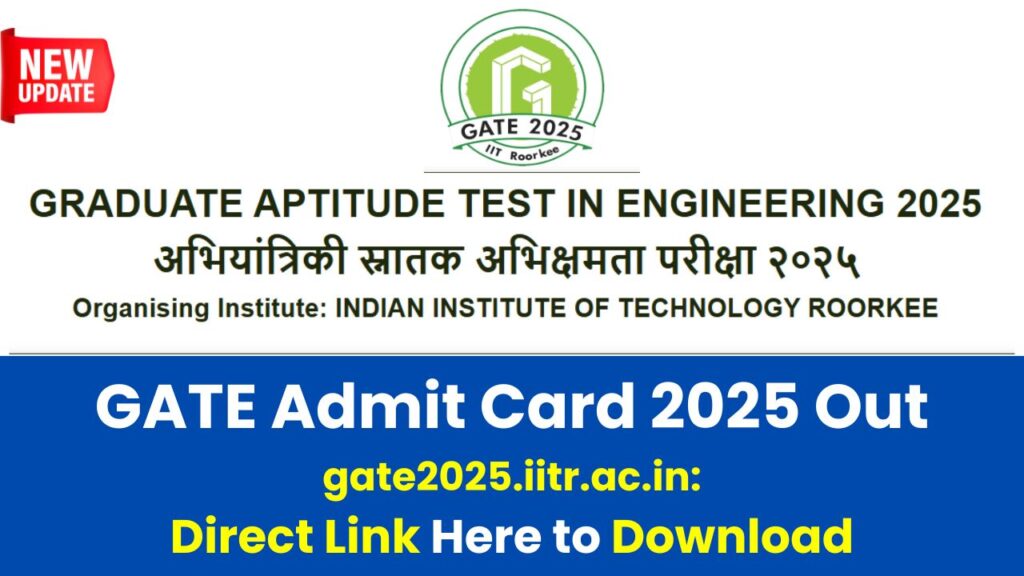 Gate Admit Card 2025 Download